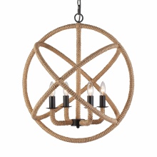 Golden 0868-4 NB - Wry Lighting Marina 4-light Chandelier in Natural Black